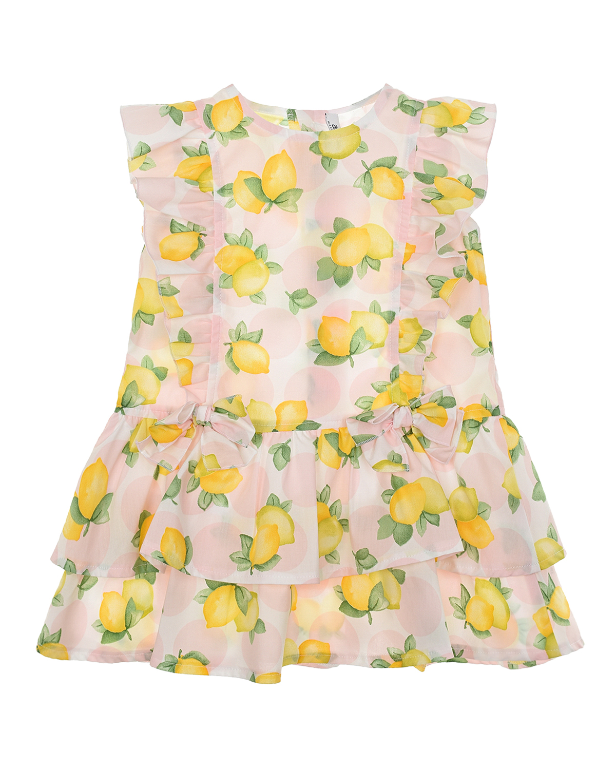 Платье с принтом "лимоны" Aletta детское, размер 80, цвет мультиколор - фото 1