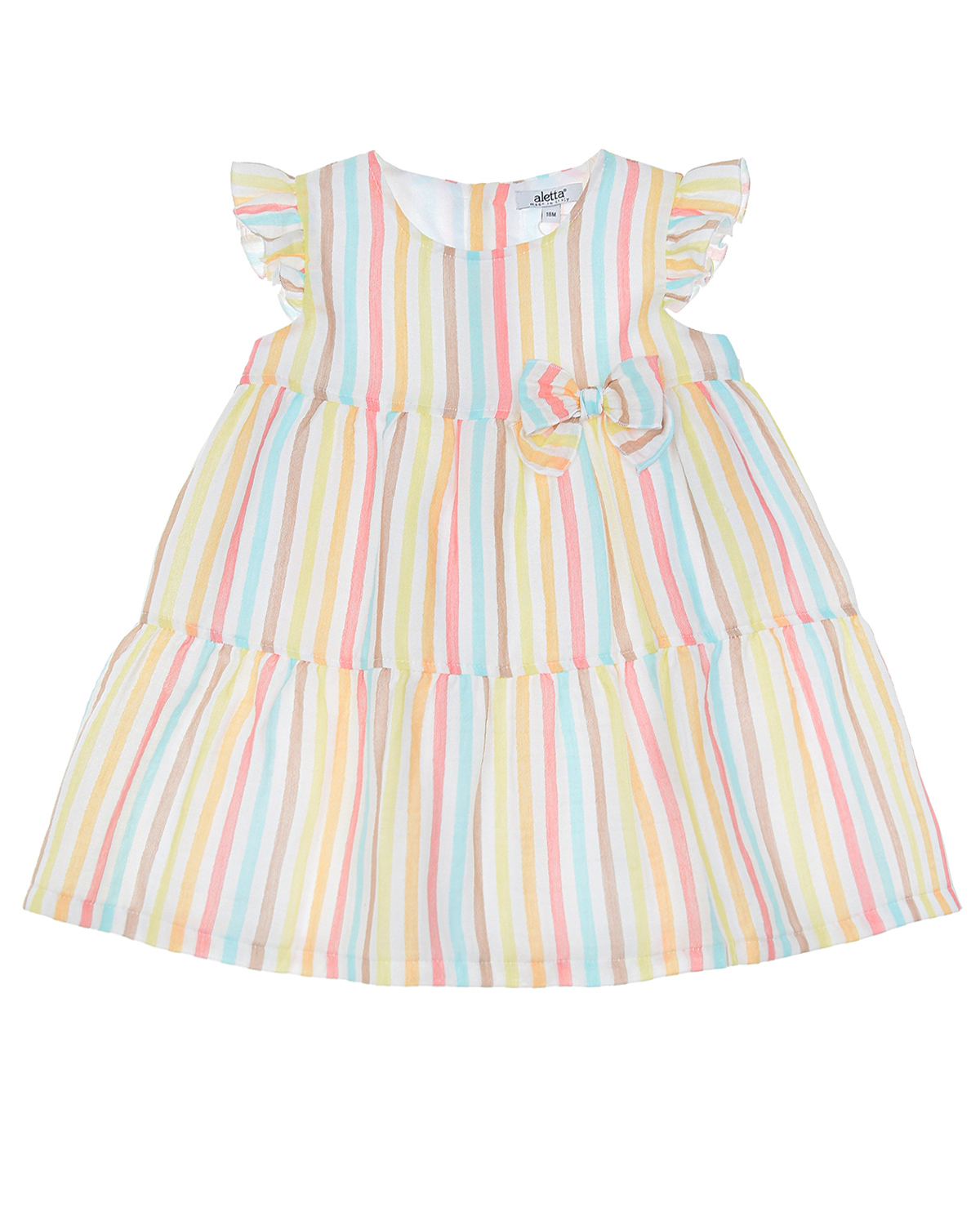 Платье в разноцветную полоску Aletta детское, размер 74 - фото 2