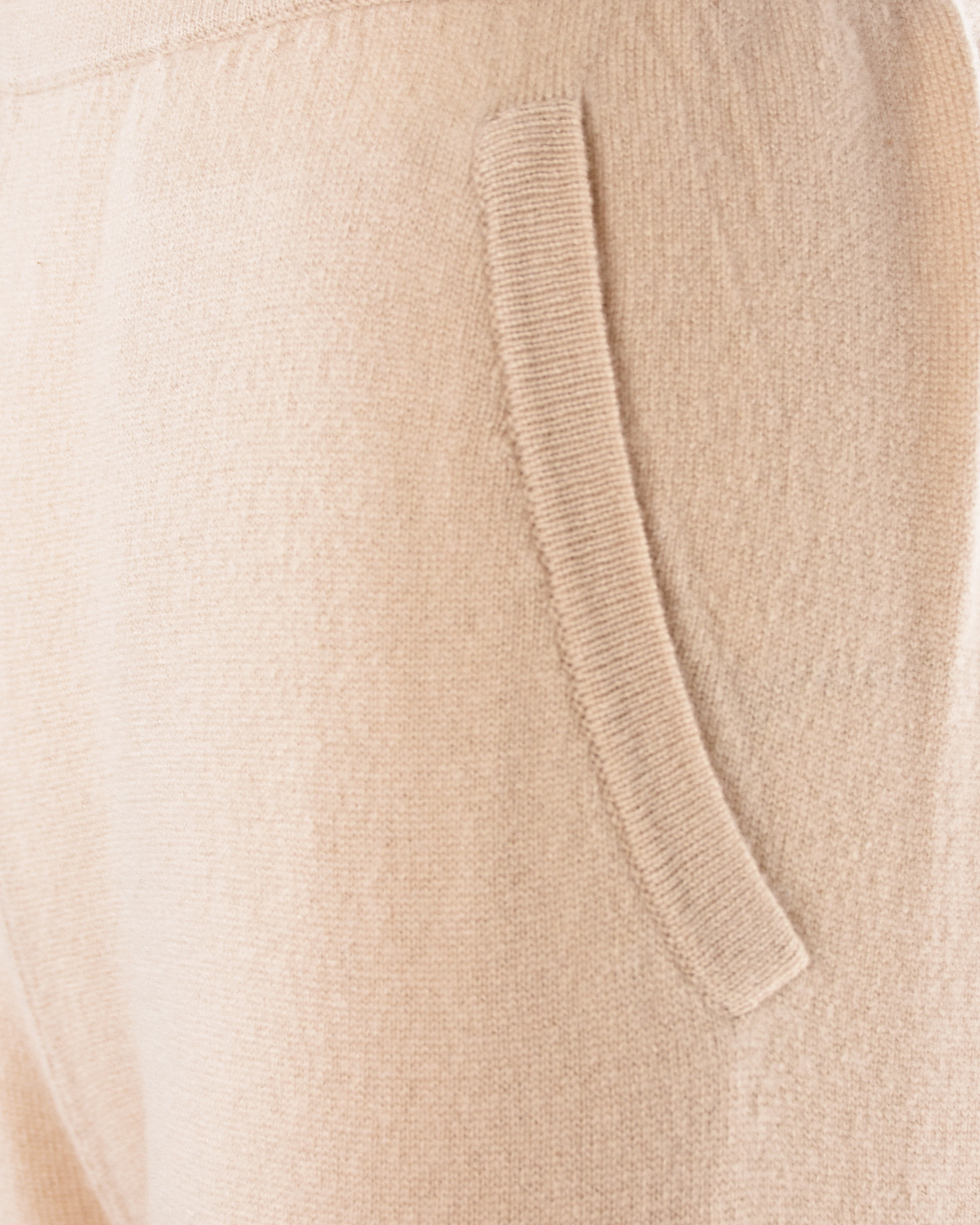 Бежевые широкие брюки из шерсти и кашемира Allude, размер 40, цвет бежевый - фото 6