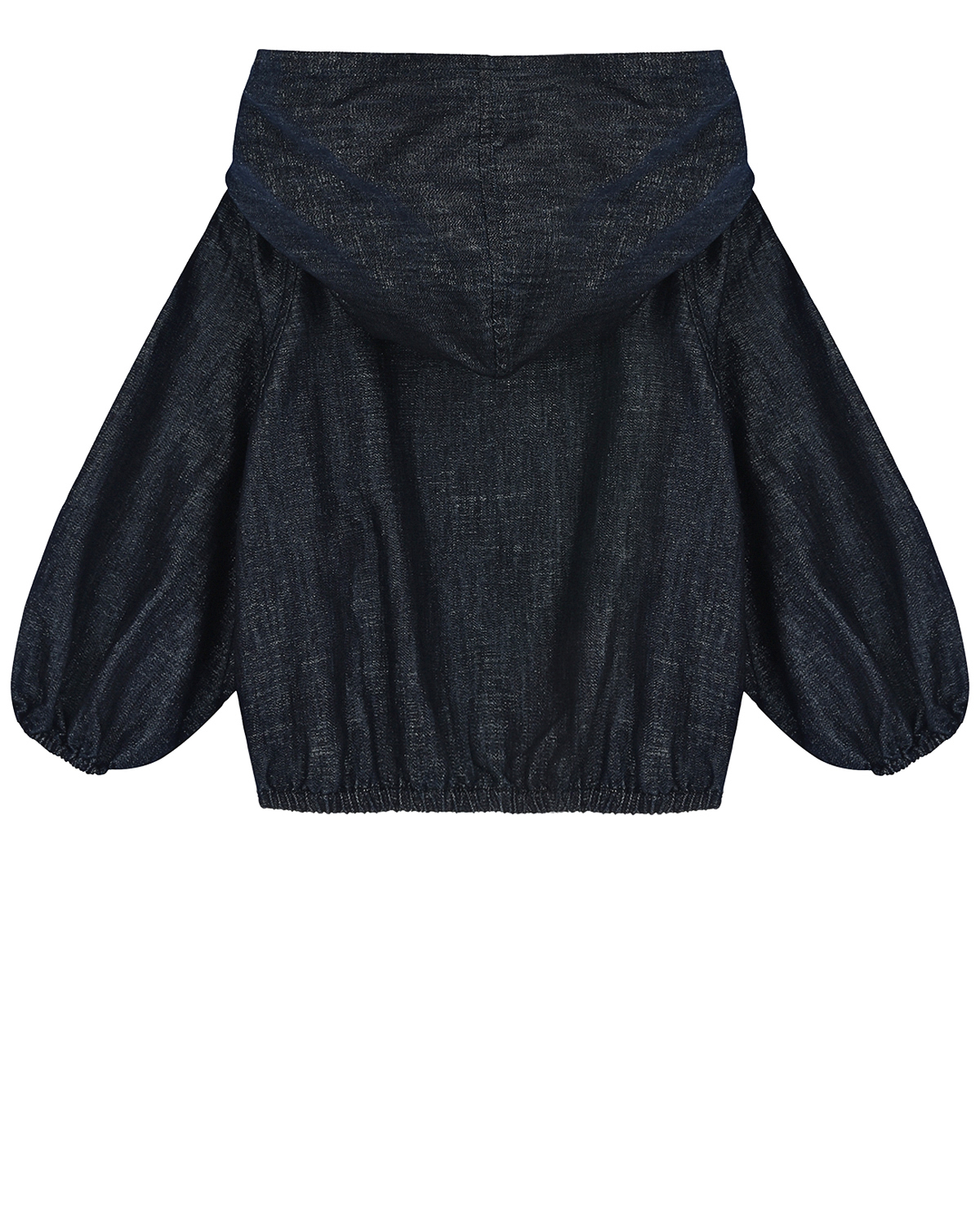 Черная джинсовая куртка с капюшоном Emporio Armani детская, размер 116, цвет черный - фото 2