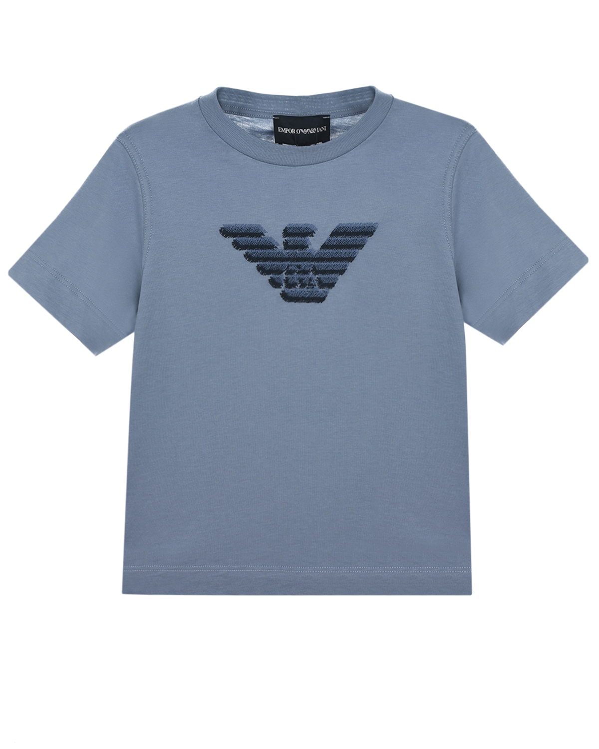 Серая футболка с логотипом Emporio Armani детская, размер 104, цвет серый - фото 1