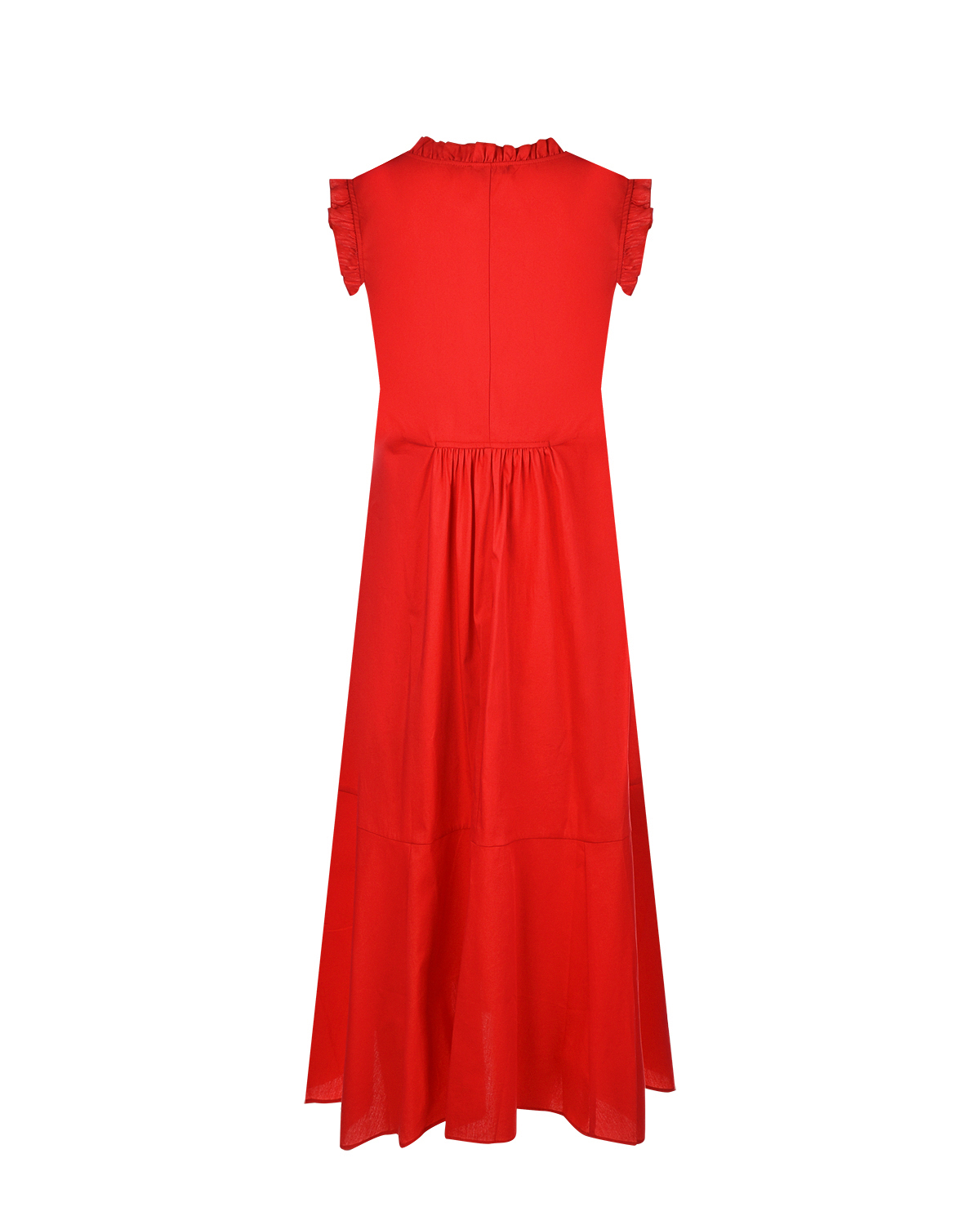 Красное платье с рюшами Attesa, размер 38, цвет красный - фото 5