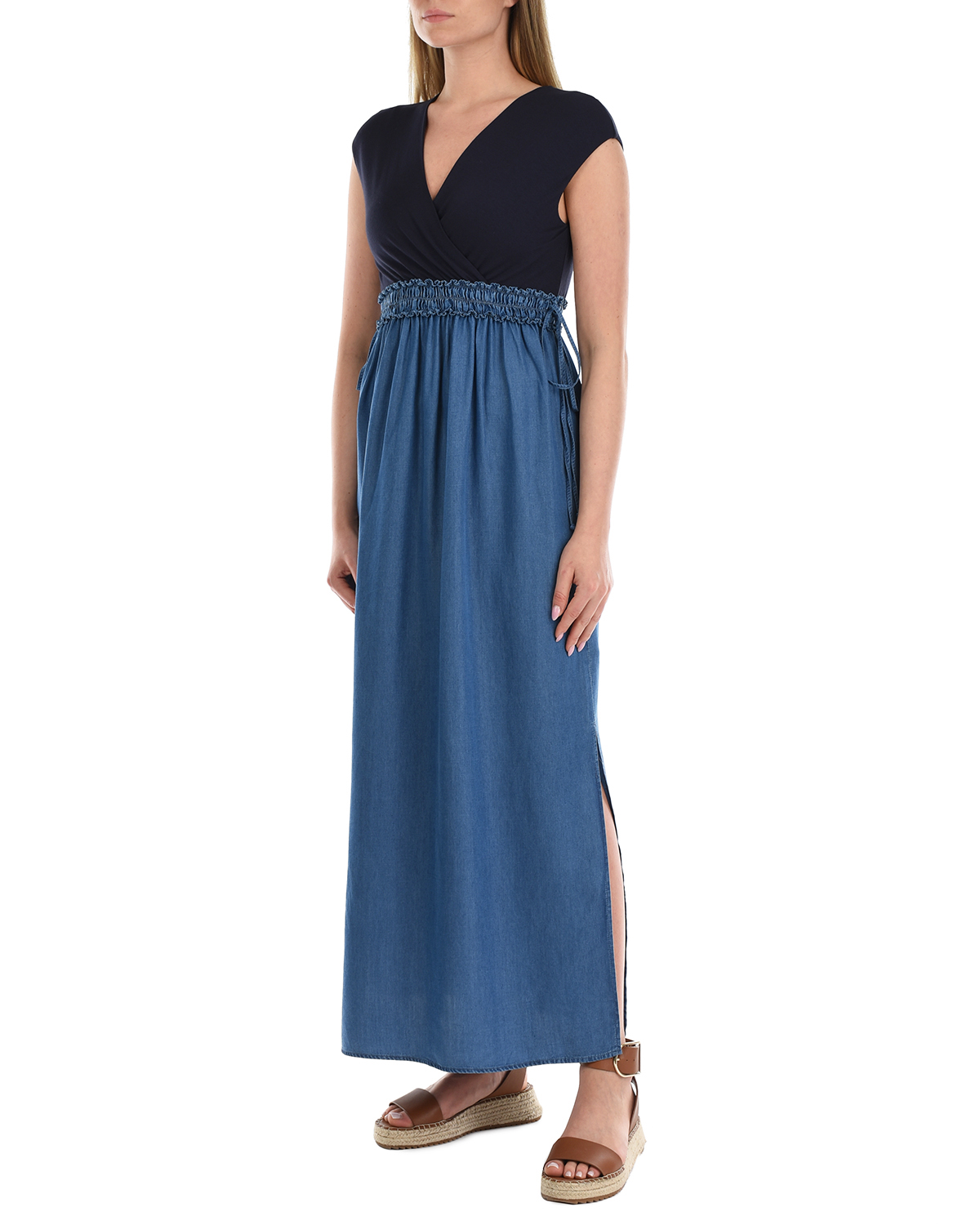 Платье с джинсовой юбкой Attesa, размер 38, цвет синий - фото 4