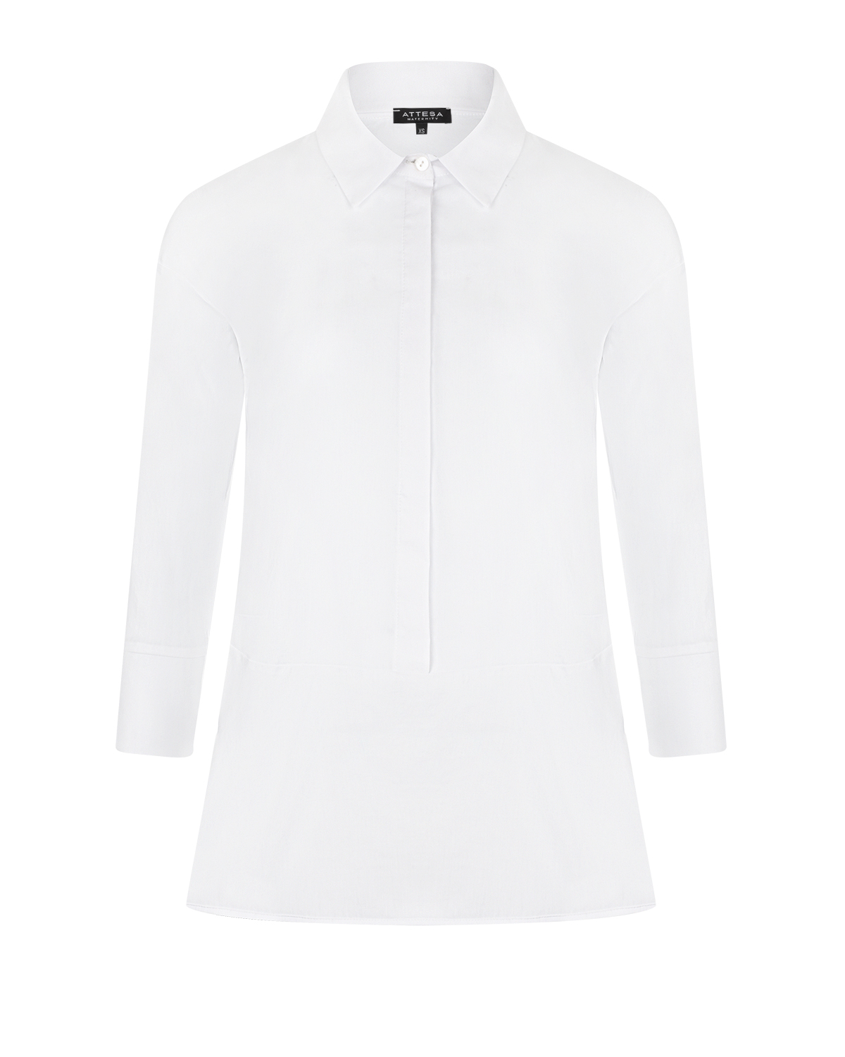 Белая блуза с рукавами 3/4 Attesa, размер 38, цвет белый Белая блуза с рукавами 3/4 Attesa - фото 1