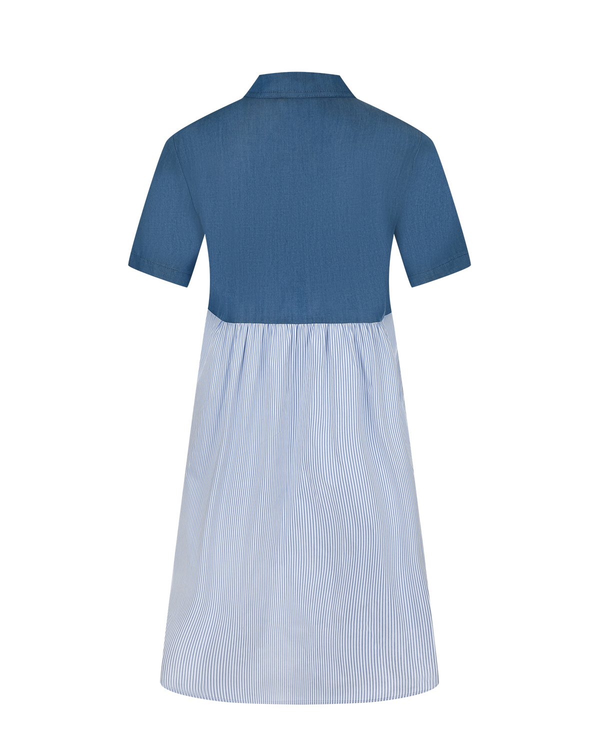 Синее платье с короткими рукавами Attesa, размер 38, цвет синий - фото 5