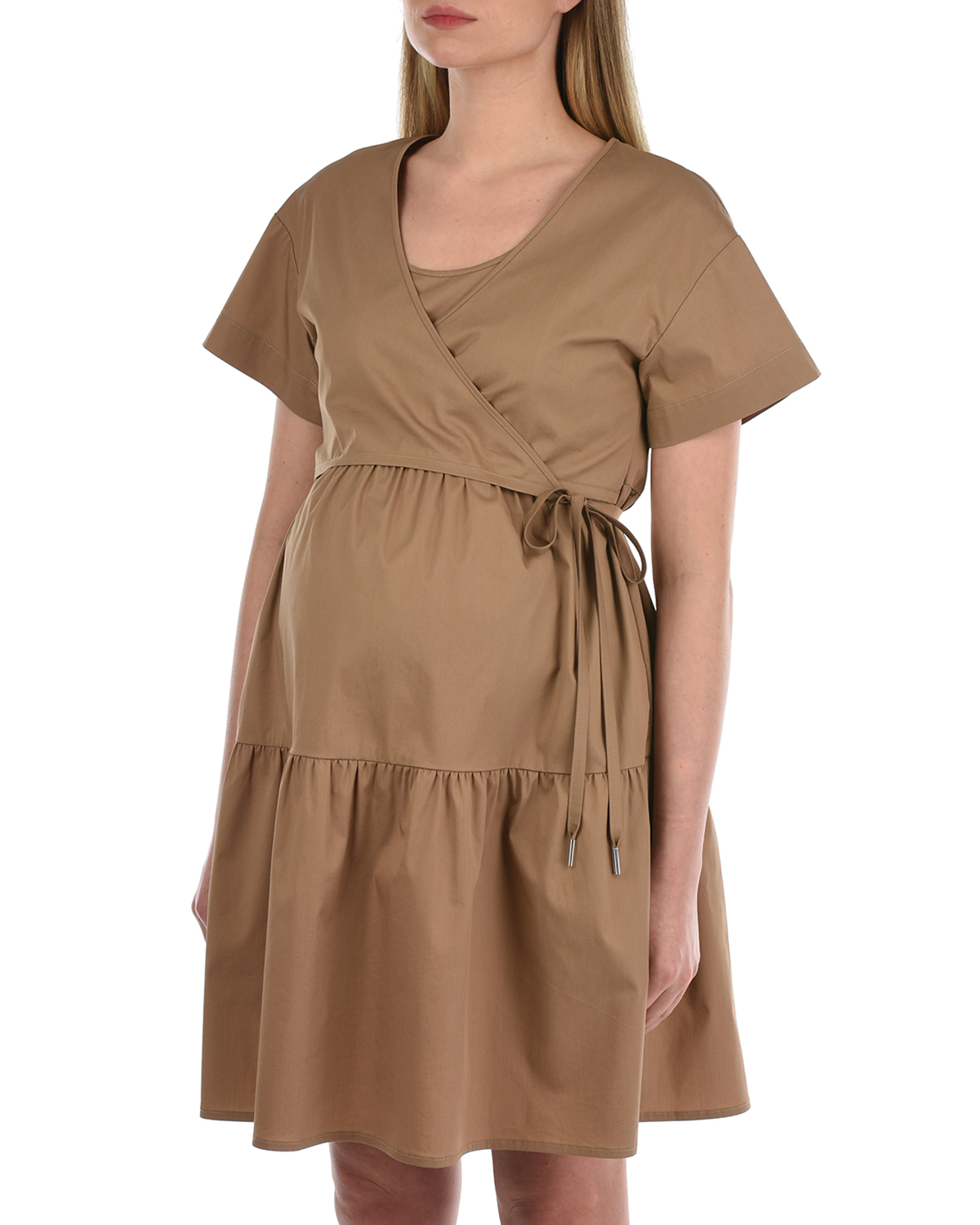 Бежевое платье Attesa, размер 40, цвет бежевый - фото 8