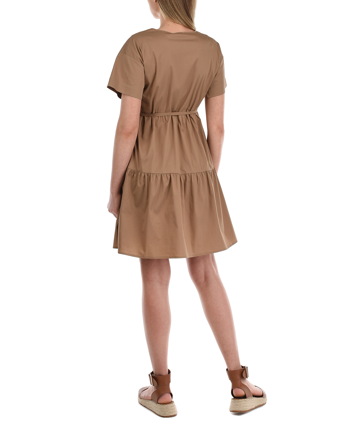 Бежевое платье Attesa, размер 40, цвет бежевый - фото 3