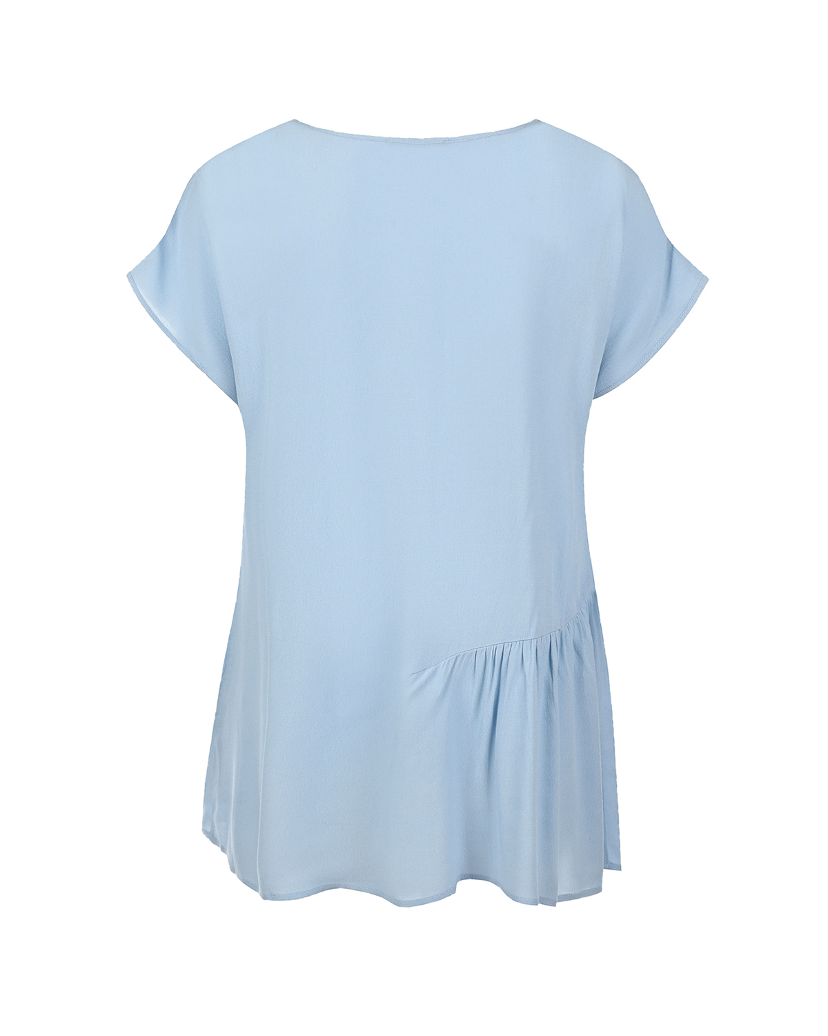 Голубая блуза с воланом Attesa, размер 38, цвет нет цвета - фото 2