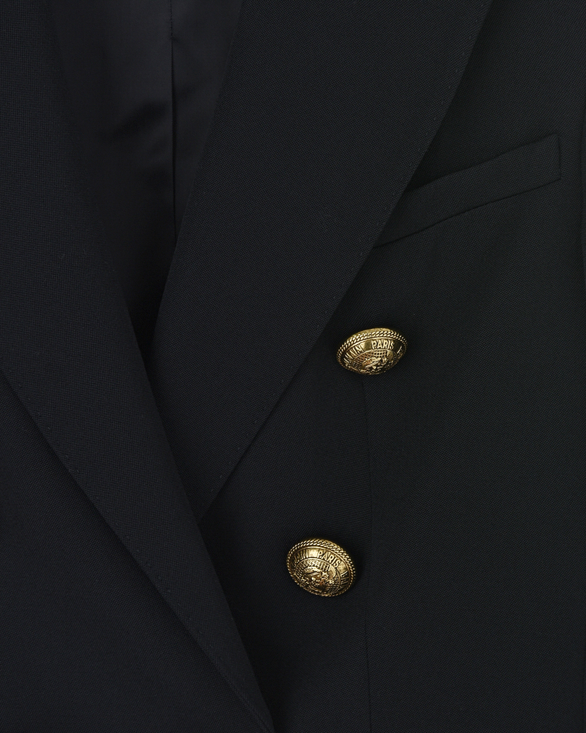 Черный пиджак для девочек Balmain детский, размер 164, цвет нет цвета - фото 3