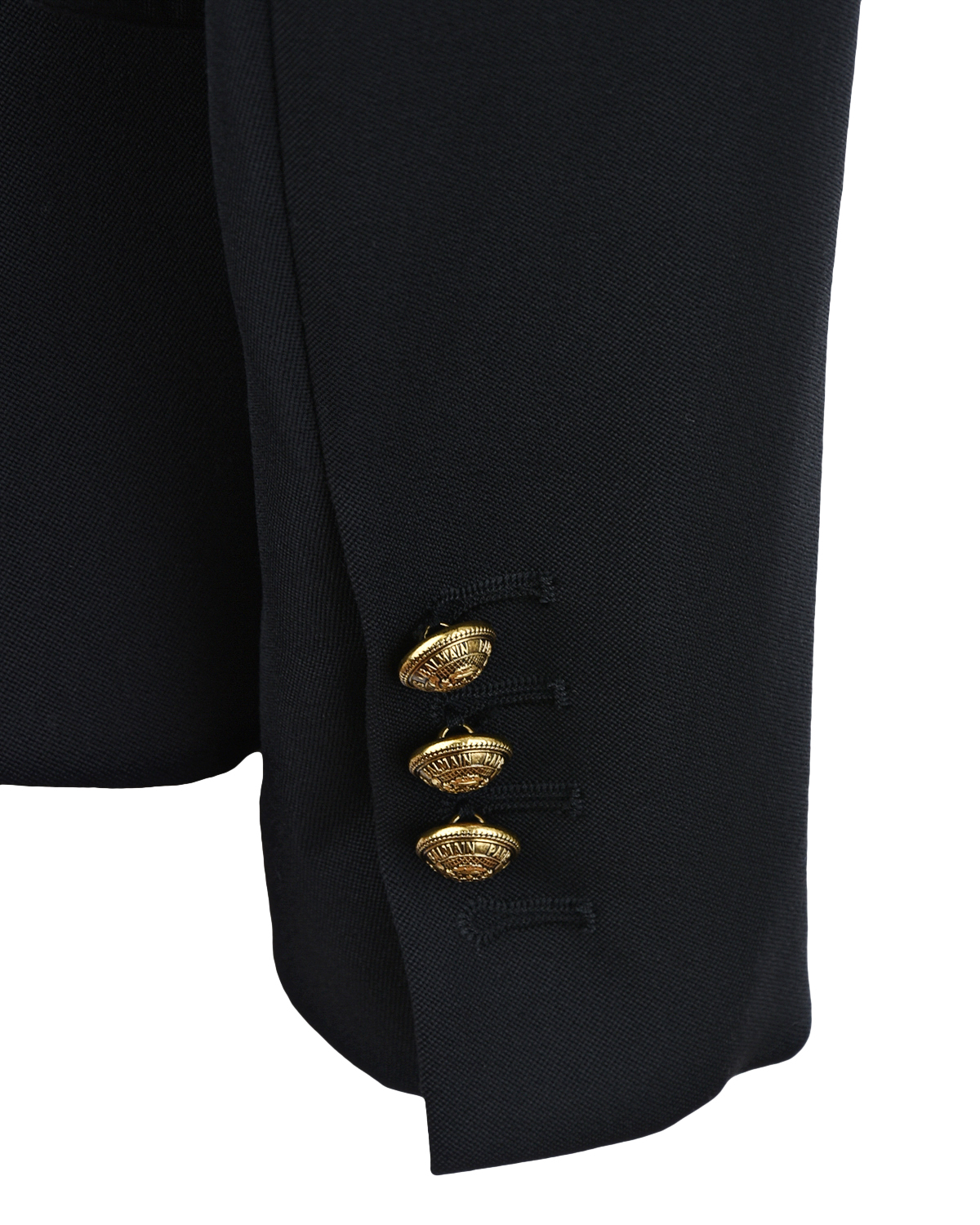 Черный пиджак для девочек Balmain детский, размер 164, цвет нет цвета - фото 4