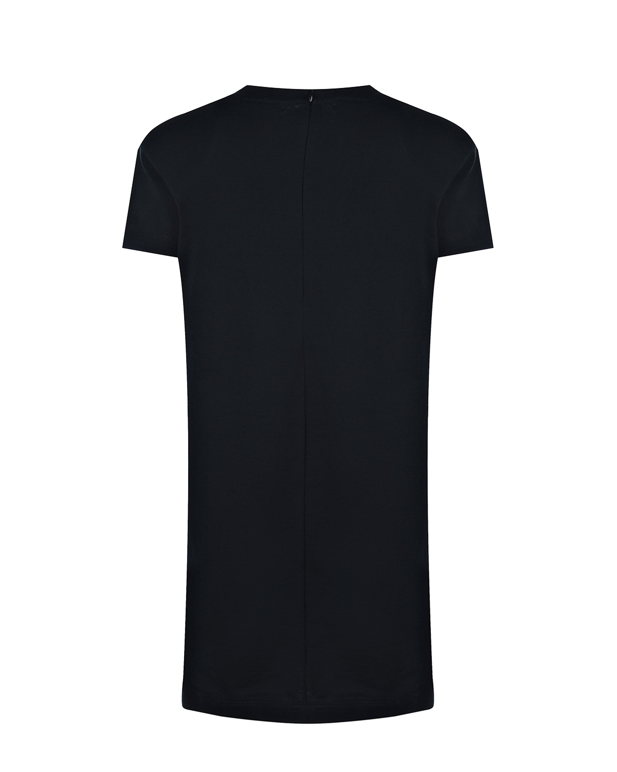 Черное платье-футболка с логотипом из страз Balmain детское, размер 152, цвет нет цвета - фото 2
