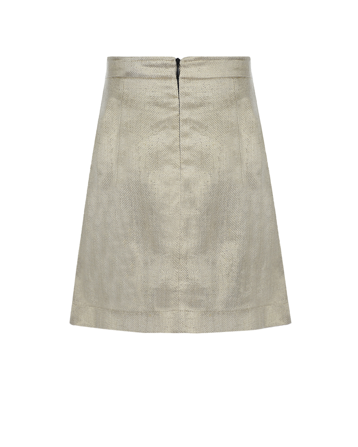 Льняная юбка с золотистыми пуговицами Balmain детская, размер 152, цвет нет цвета - фото 2