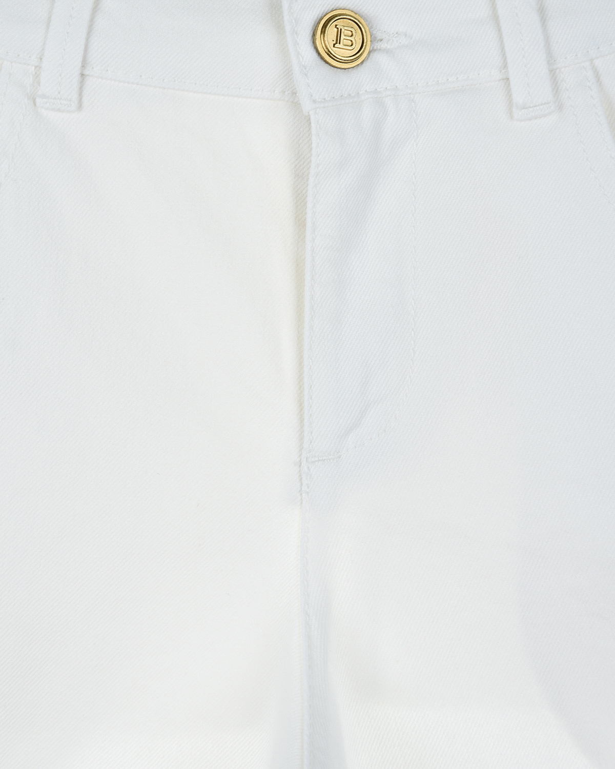 Белые джинсовые шорты Balmain детские, размер 152, цвет нет цвета - фото 3