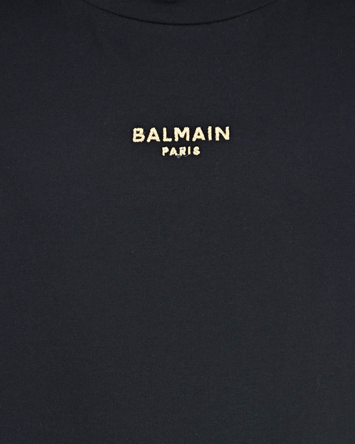 Черное платье с золотым логотипом Balmain детское, размер 152, цвет нет цвета - фото 3