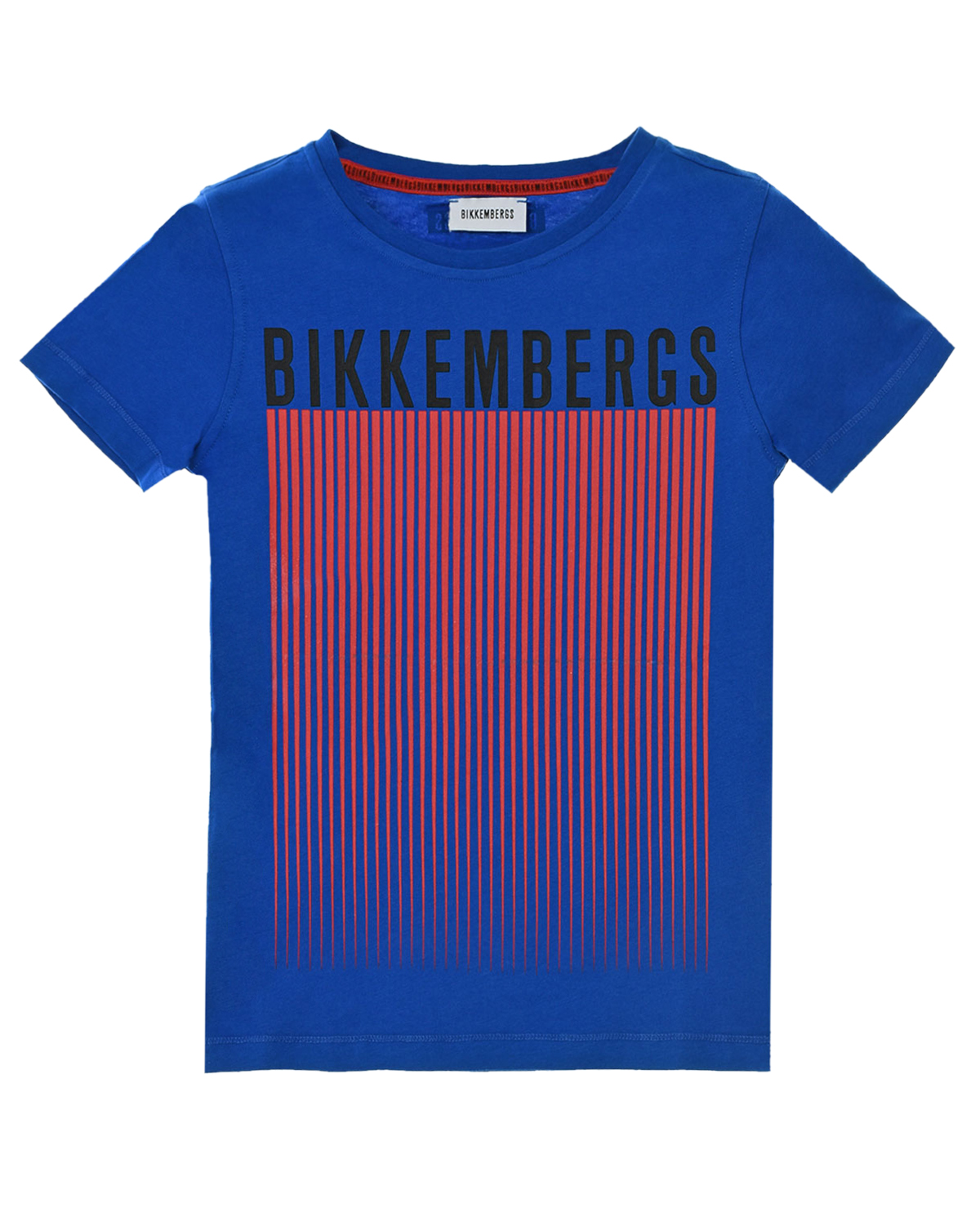 Синяя футболка с градиентным принтом Bikkembergs