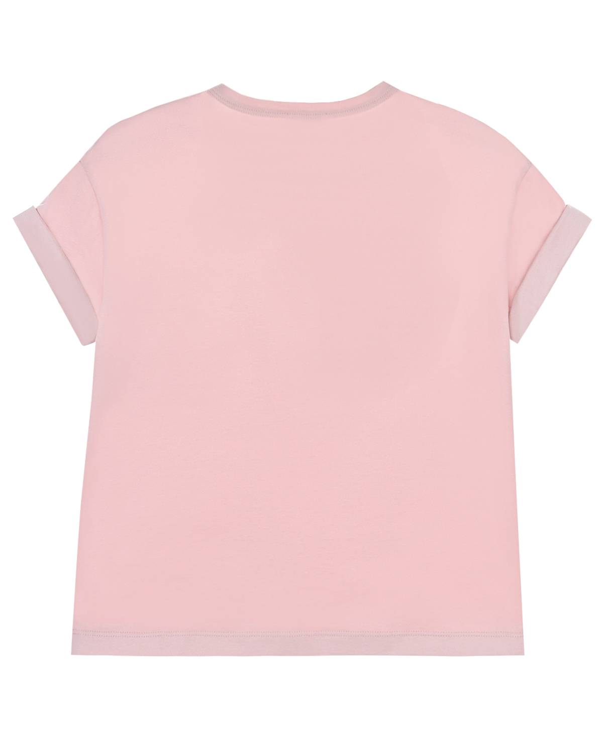 Розовая футболка с накладным карманом Brunello Cucinelli детская, размер 140, цвет розовый - фото 2