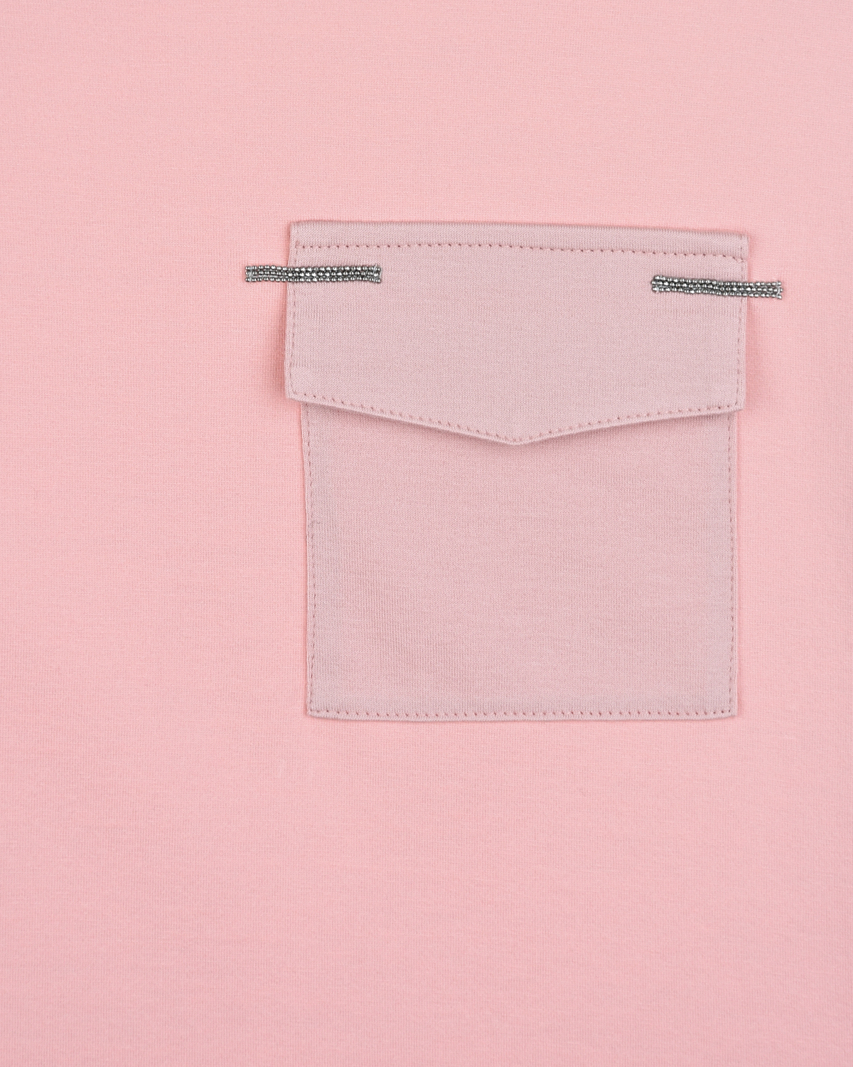 Розовая футболка с накладным карманом Brunello Cucinelli детская, размер 140, цвет розовый - фото 3