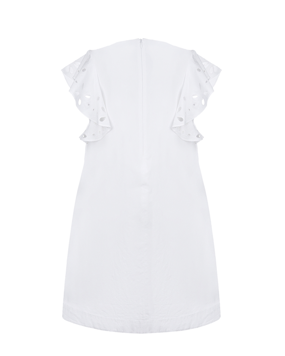 Белое платье с рукавами-крылышками Brunello Cucinelli детское, размер 140, цвет белый - фото 2