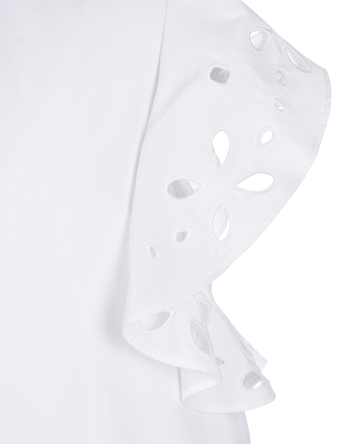 Белое платье с рукавами-крылышками Brunello Cucinelli детское, размер 140, цвет белый - фото 3