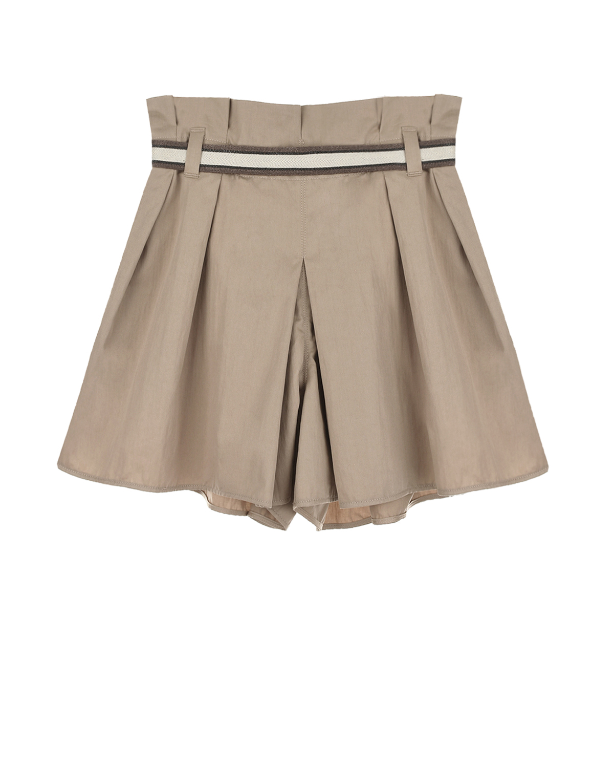 Бежевая юбка-мини Brunello Cucinelli детская, размер 140, цвет бежевый - фото 2