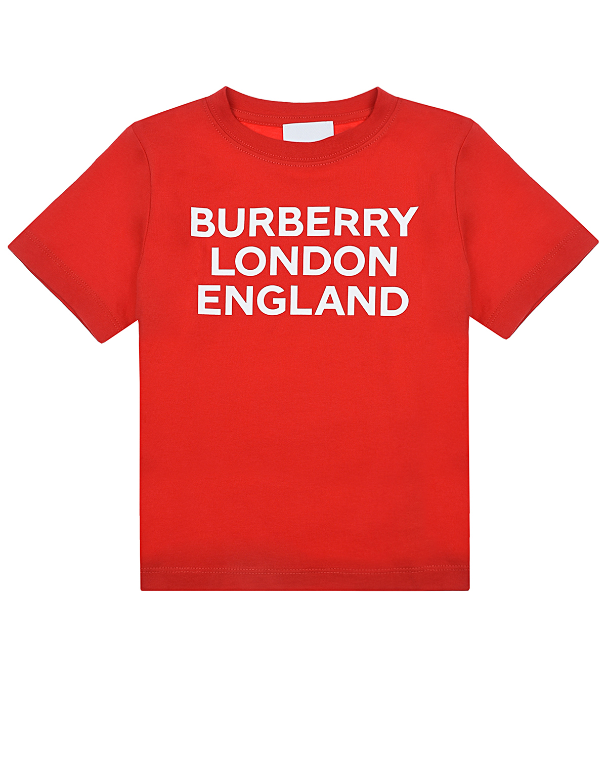 Красная футболка с контрастной надписью Burberry