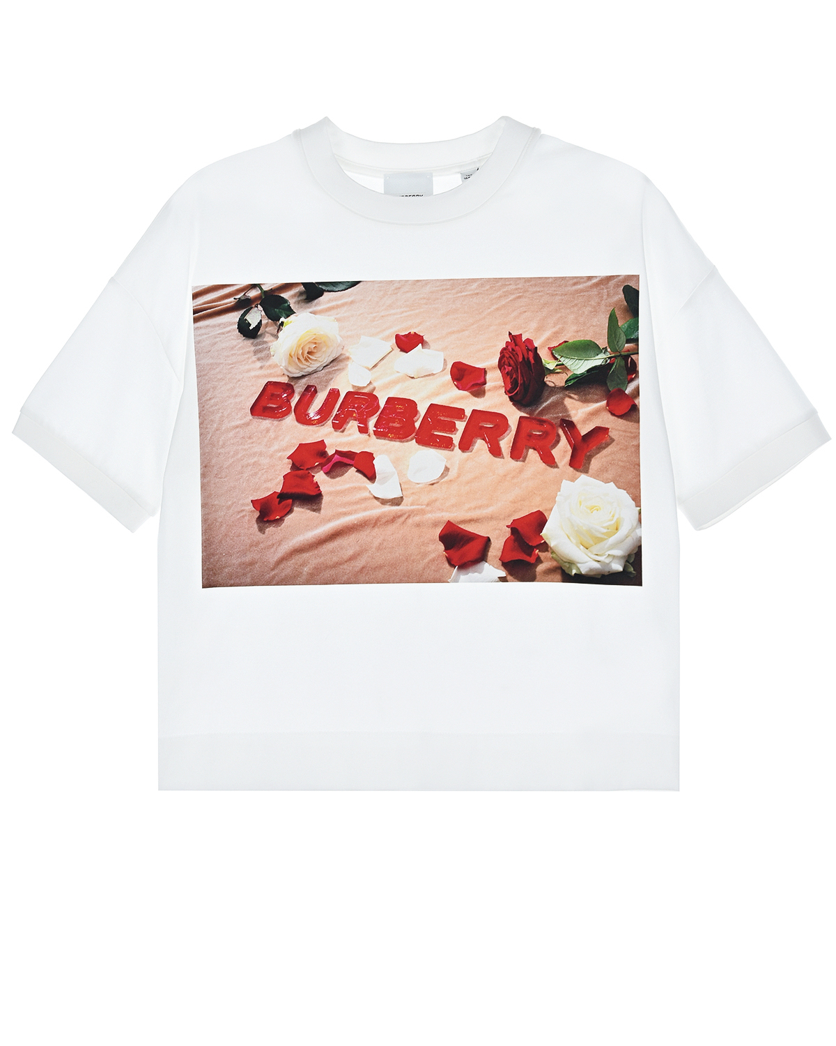 Белая футболка с принтом "Confectionery" Burberry