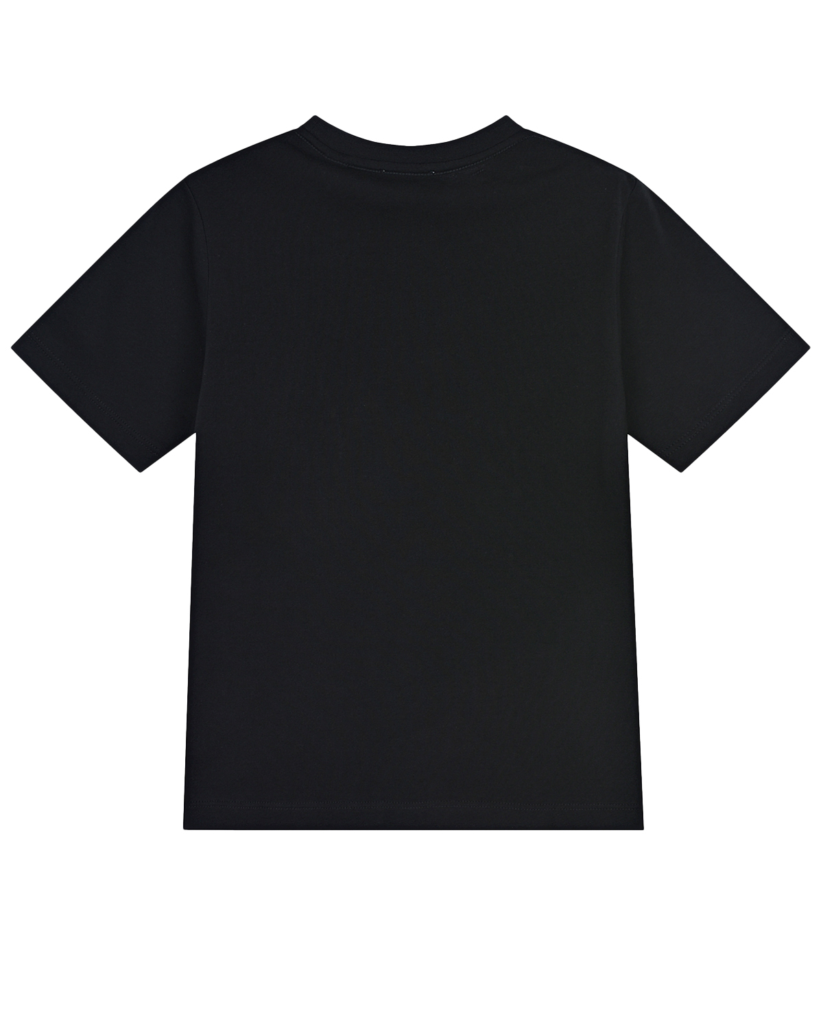 Черная футболка с белым принтом "burberry london england" детская, размер 128, цвет черный - фото 2