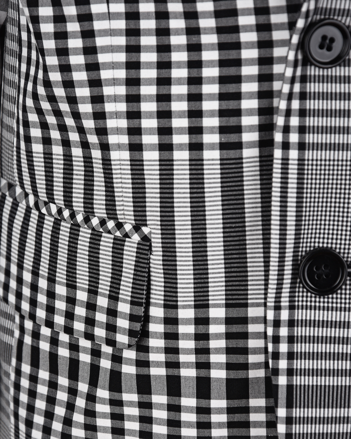 Пиджак в черно-белую клетку Burberry детский, размер 104, цвет мультиколор - фото 5