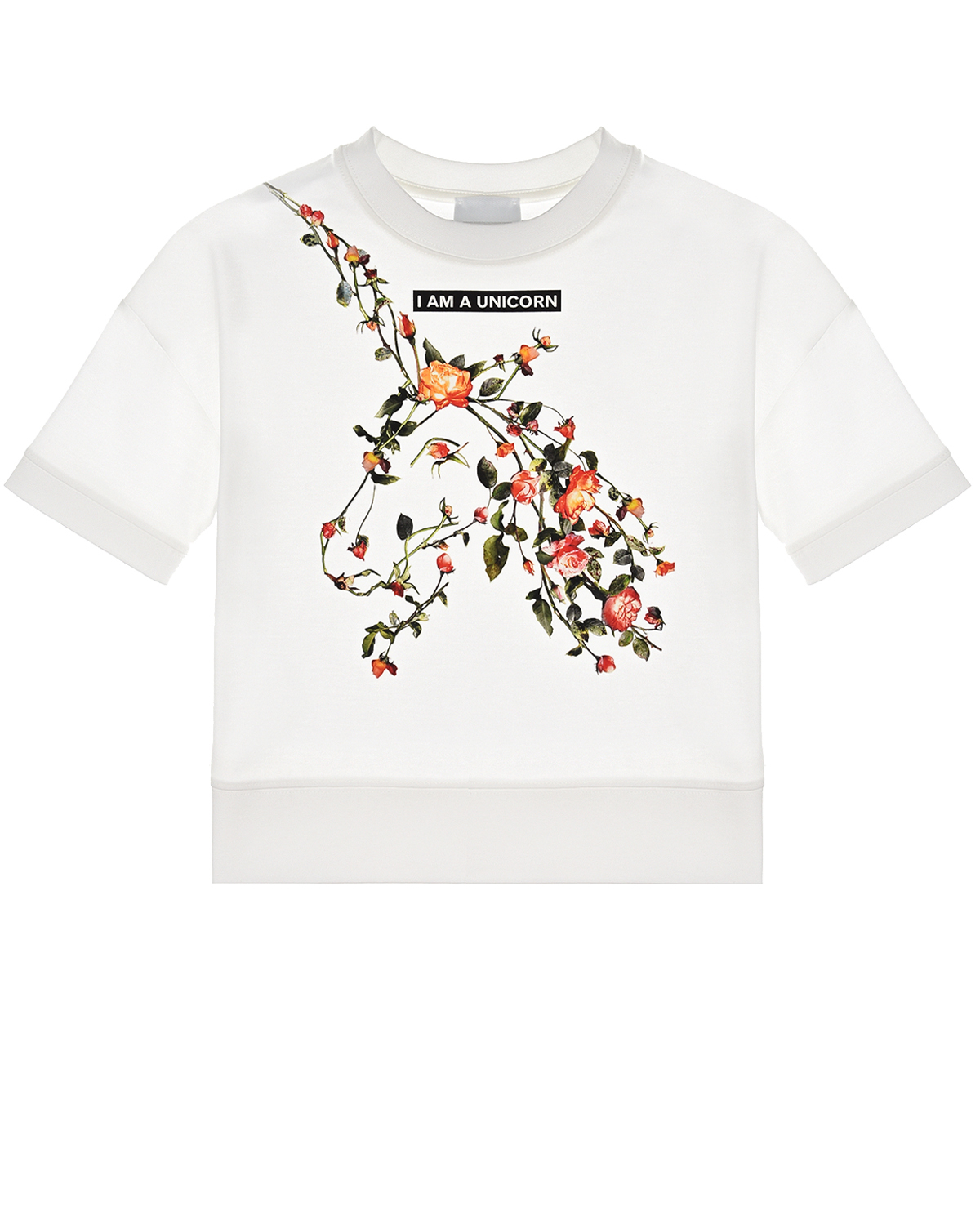 Белый свитшот с принтом "цветочный единорог" Burberry