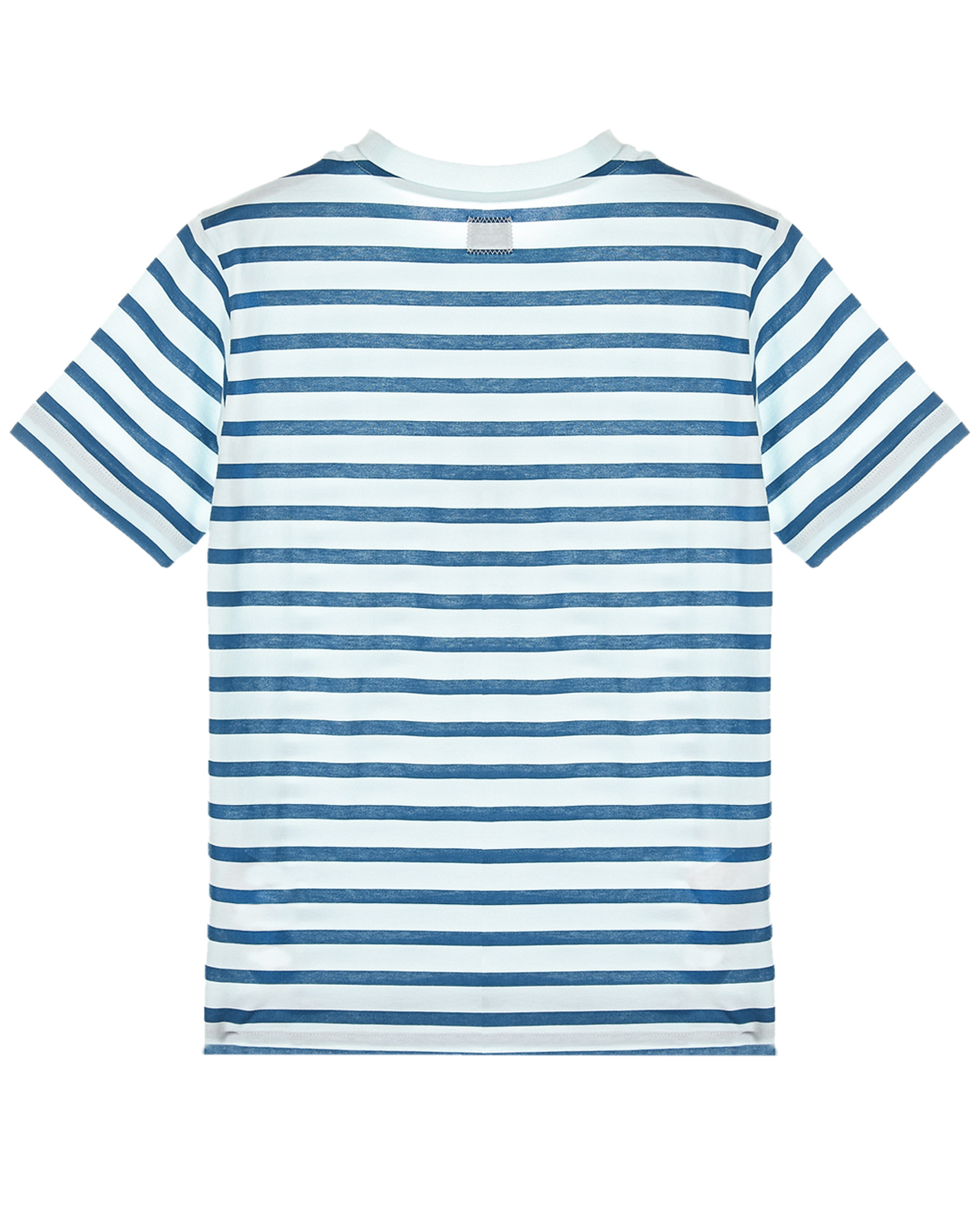 Белая футболка в синюю полоску CP Company детская, размер 140, цвет мультиколор - фото 2