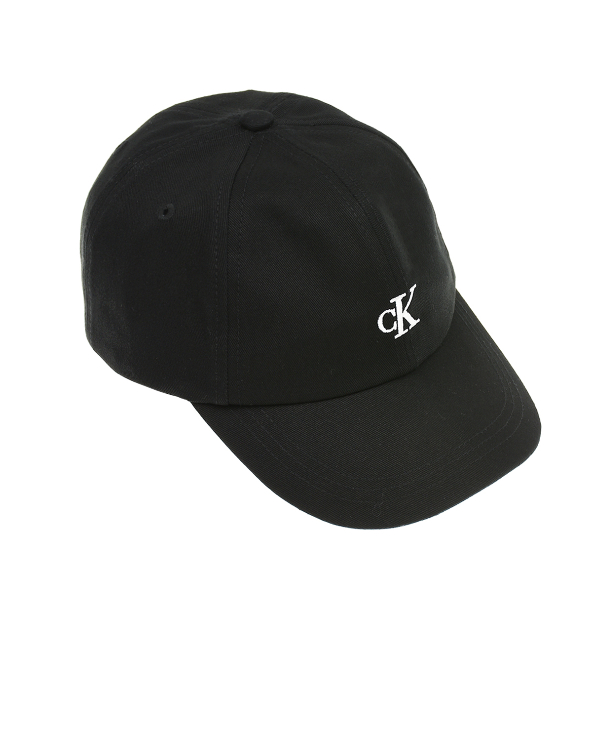 Черная бейсболка с белым логотипом Calvin Klein