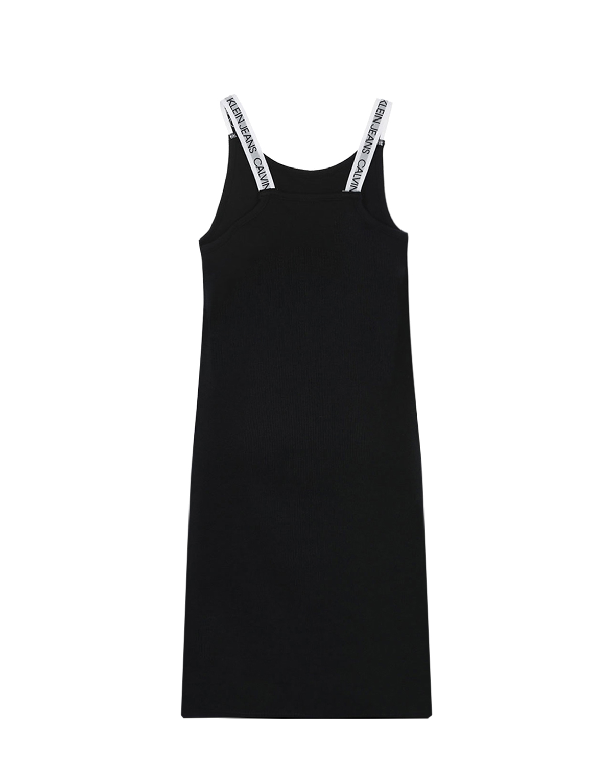 Трикотажное платье с брендированными лямками Calvin Klein детское, размер 140, цвет черный - фото 2