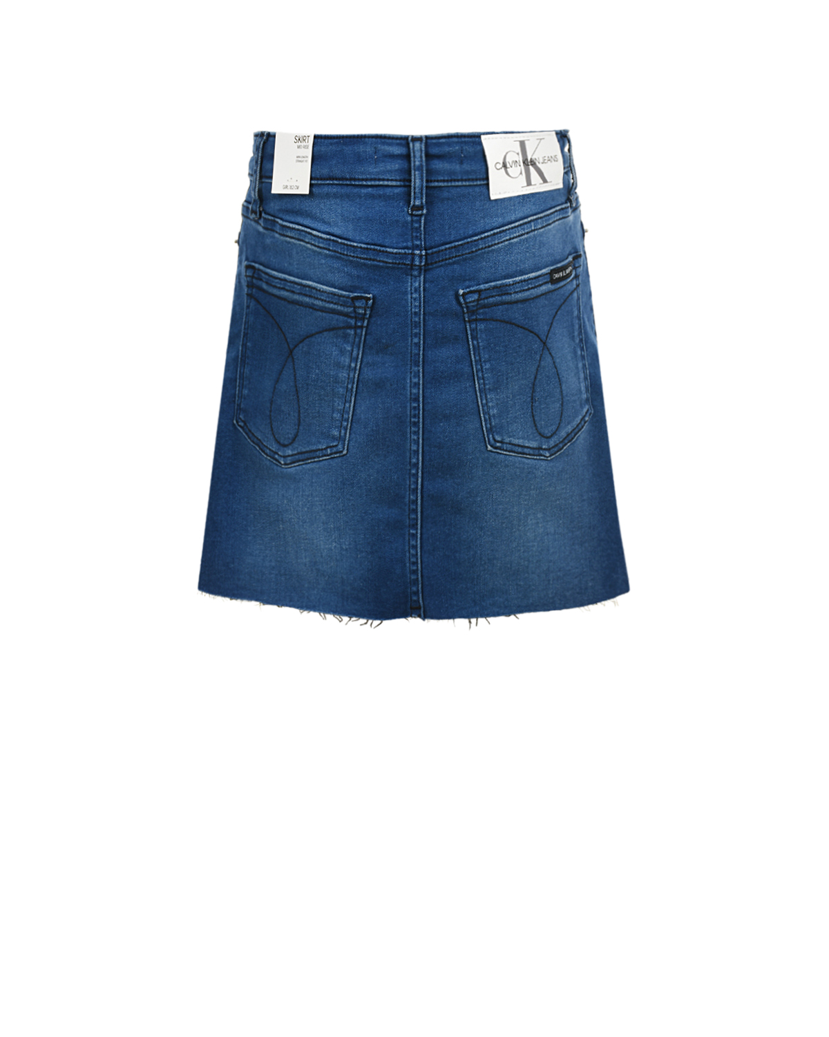Синяя джинсовая юбка Calvin Klein детская, размер 152, цвет синий - фото 2