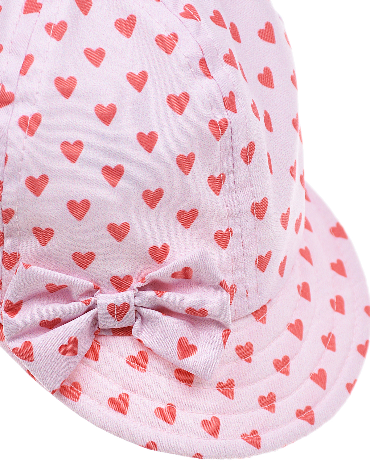 Розовая кепка с сердечками Catya детская, размер 48, цвет розовый - фото 3
