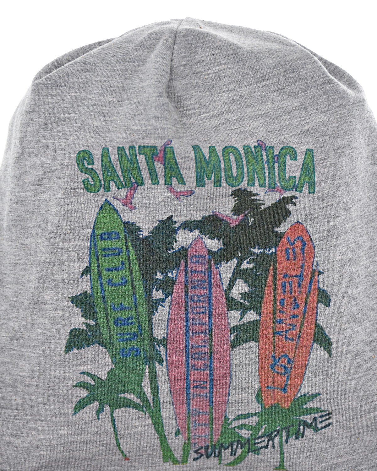 Серая шапка с принтом "Santa Monica" Catya детская, размер 51, цвет серый - фото 3
