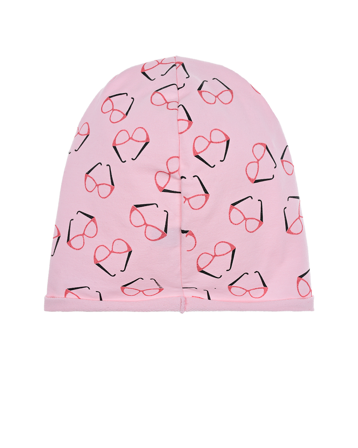 Розовая шапка с принтом "Очки" Catya детская, размер 51, цвет розовый - фото 2