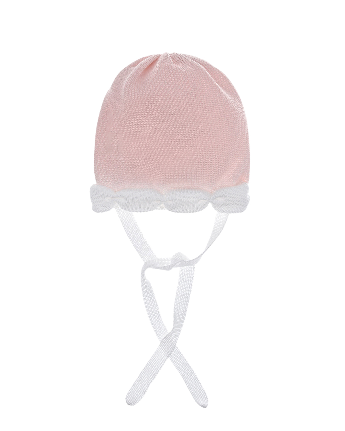 Розовая шапка на завязках Catya детская, размер 41, цвет розовый - фото 1