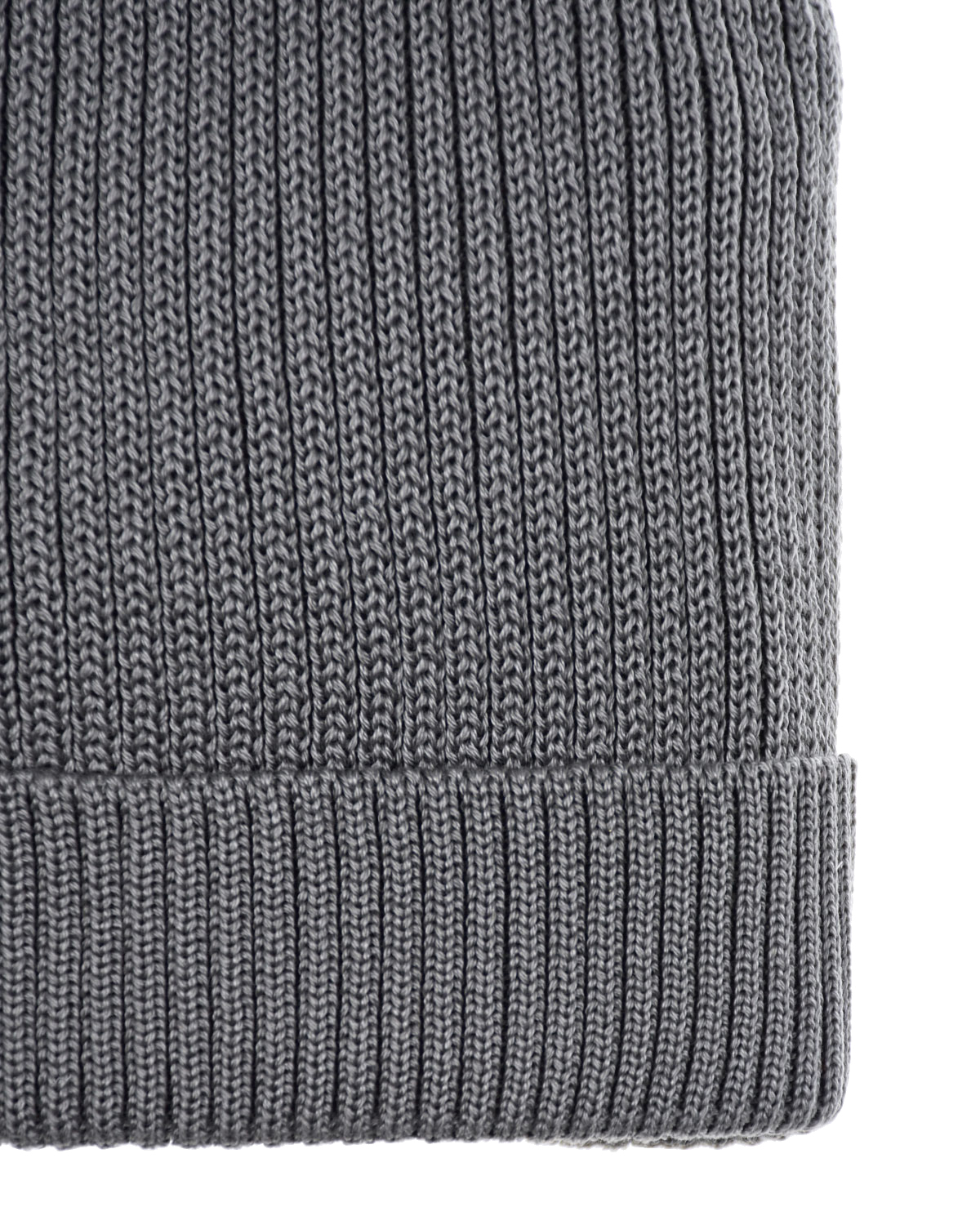Темно-серая шапка с отворотом Catya детское, размер 53, цвет серый - фото 3