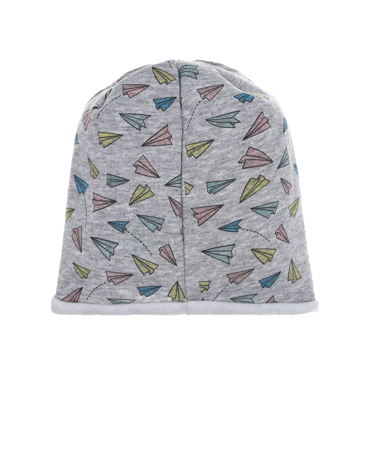 Трикотажная шапка с принтом "Бумажные самолетики" Catya детская, размер 49, цвет серый - фото 2
