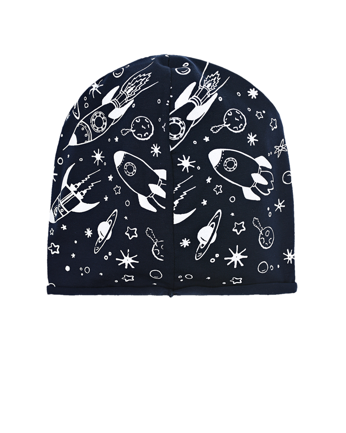 Синяя шапка с принтом "Космос" Catya детская, размер 49, цвет синий - фото 2