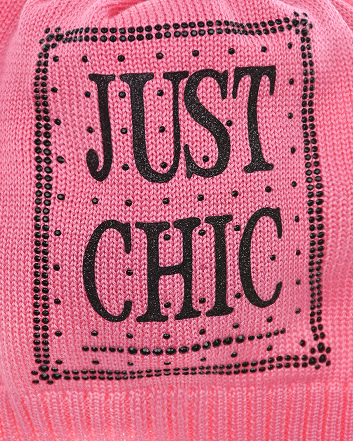 Розовая шапка с принтом "Just Chic" Catya детская, размер 53, цвет розовый - фото 3