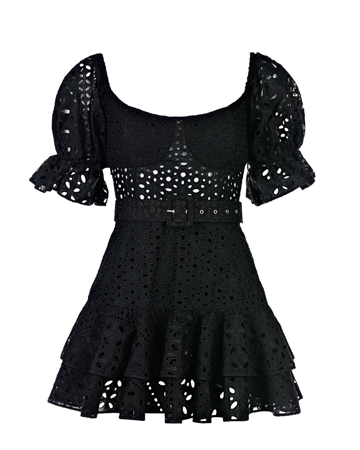 Черное кружевное платье Charo Ruiz, размер 40, цвет черный - фото 1