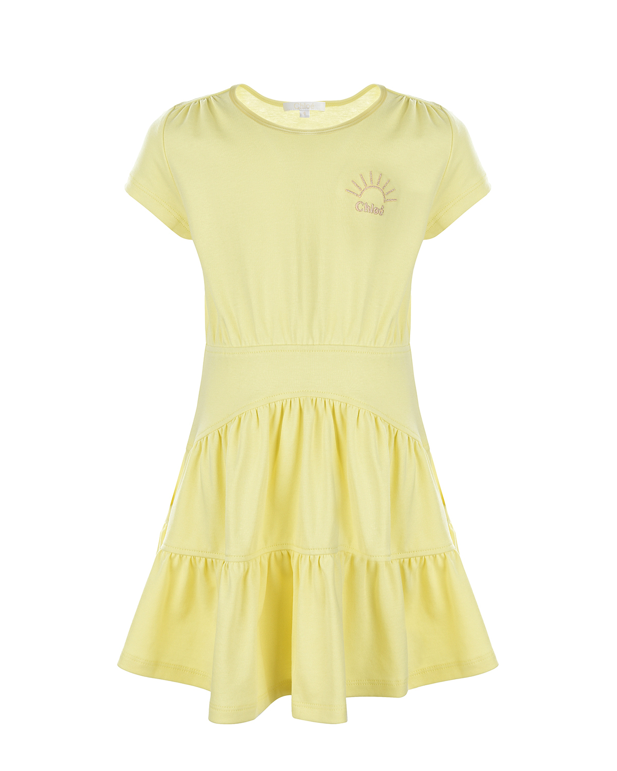 Желтое платье с оборками Chloe детское, размер 104, цвет желтый - фото 1