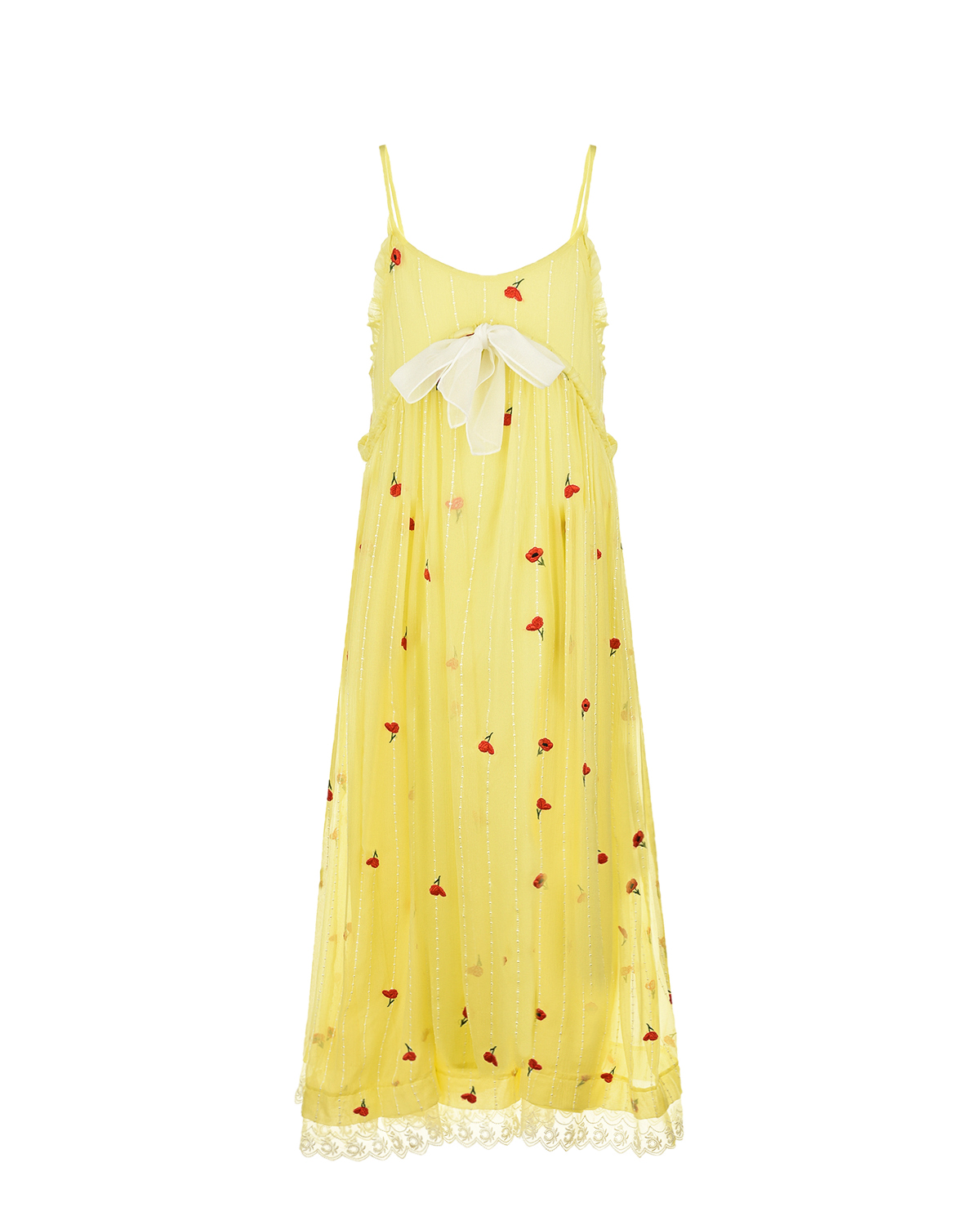 Желтое платье с цветочным принтом Chloe
