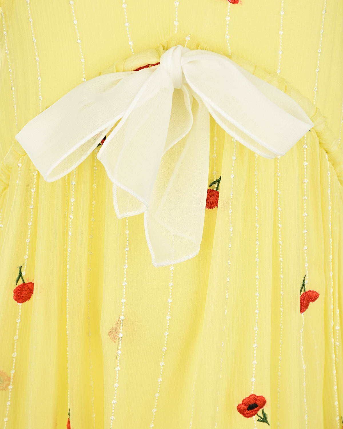 Желтое платье с цветочным принтом Chloe детское, размер 128 - фото 4