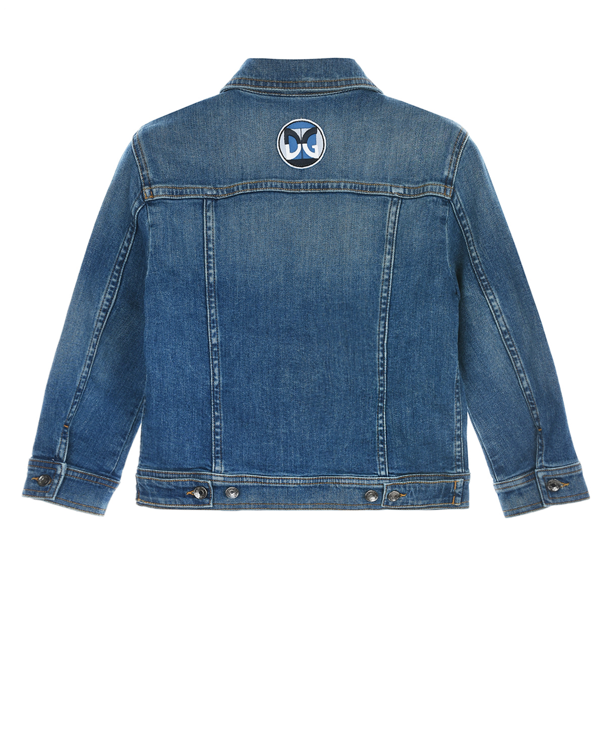 Синяя джинсовая куртка Dolce&Gabbana детская, размер 104, цвет синий - фото 3