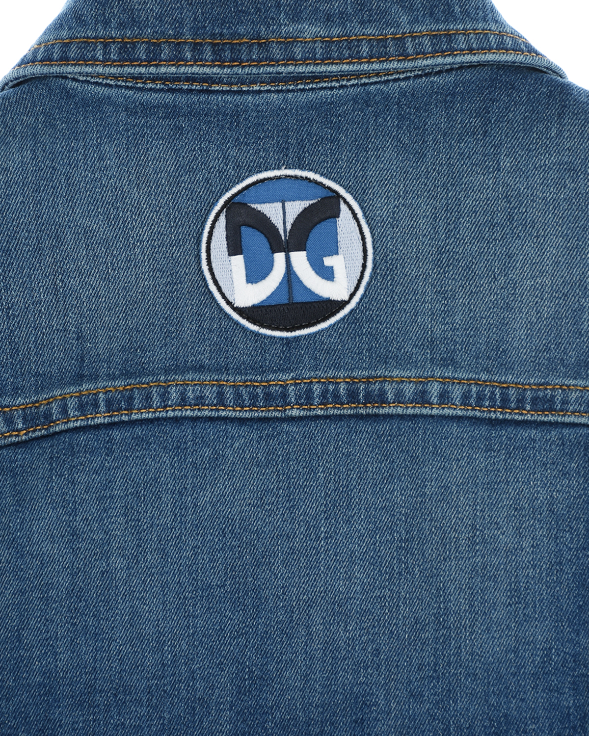 Синяя джинсовая куртка Dolce&Gabbana детская, размер 104, цвет синий - фото 5