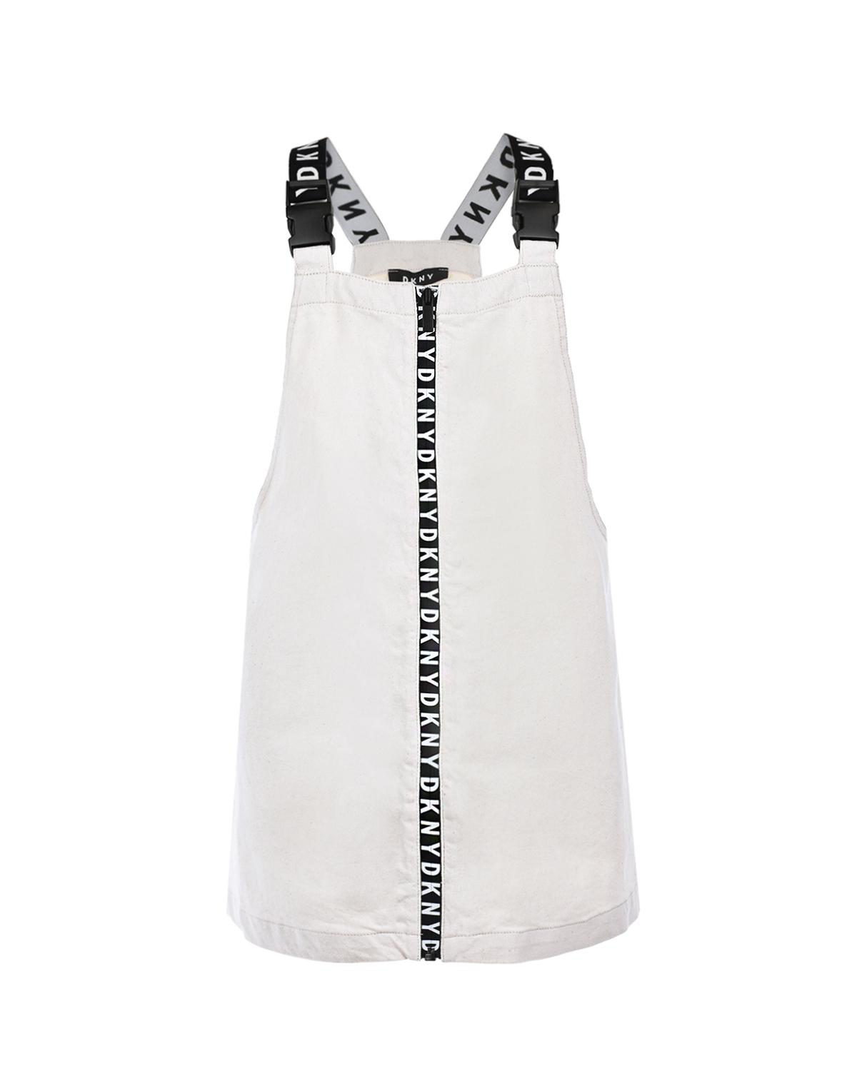 Кремовое платье на молнии DKNY детское, размер 140, цвет кремовый - фото 1