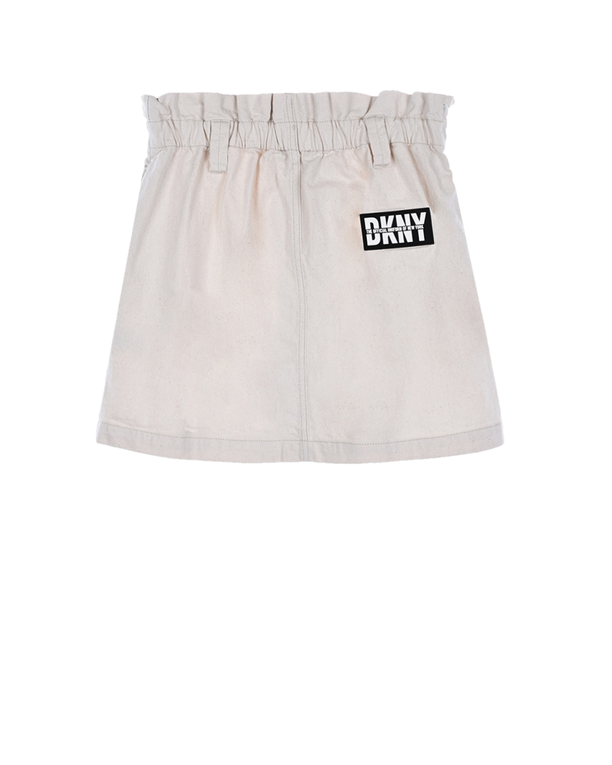 Кремовая юбка на молнии DKNY детская, размер 140, цвет кремовый - фото 2