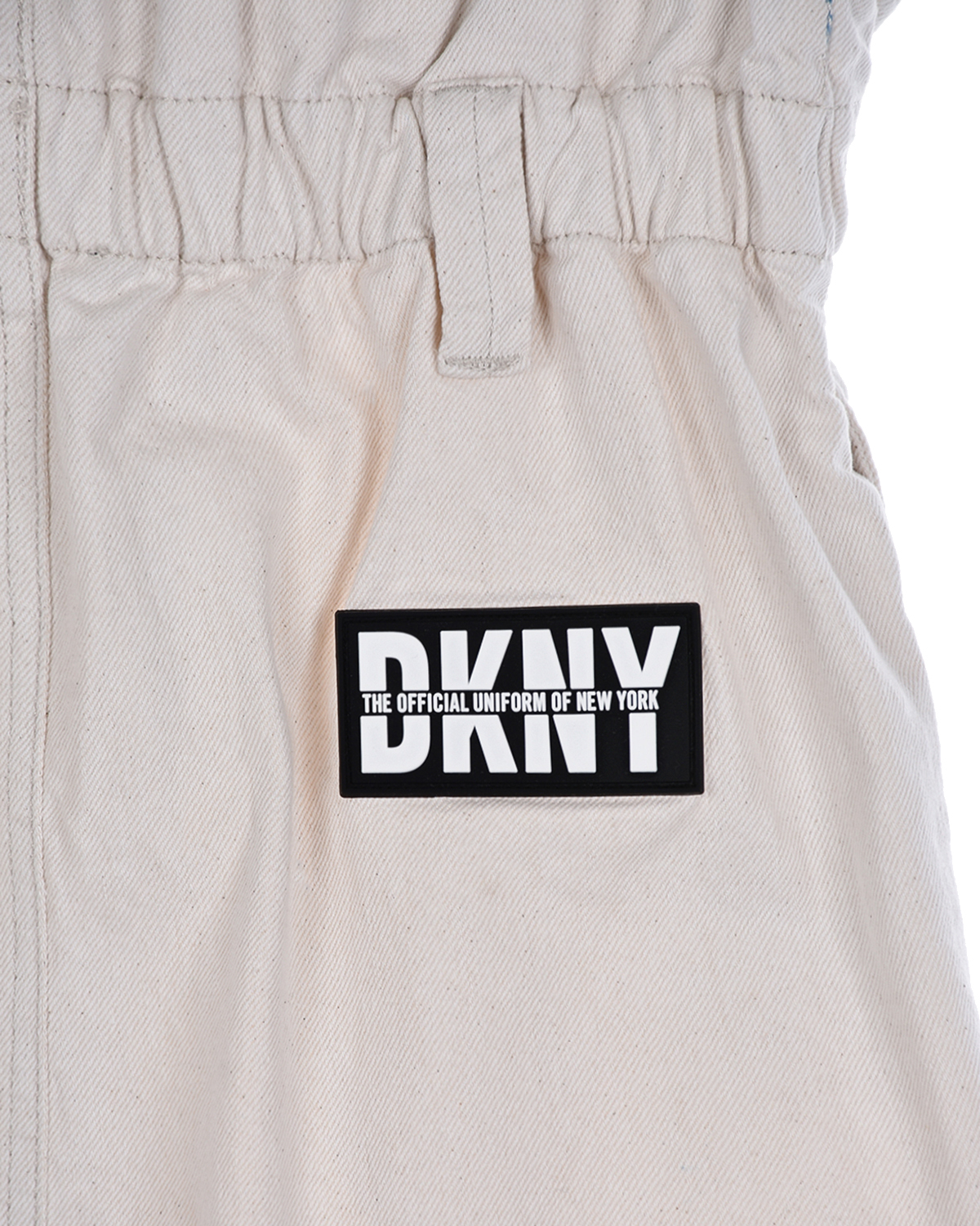 Кремовая юбка на молнии DKNY детская, размер 140, цвет кремовый - фото 4